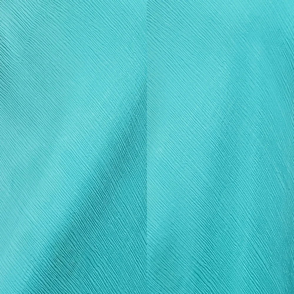 Vintage 90s Laundry by Shelli Segal Aqua Silk Chiffon Sequin T-Back Hi-low Dress - Picture 15 of 16